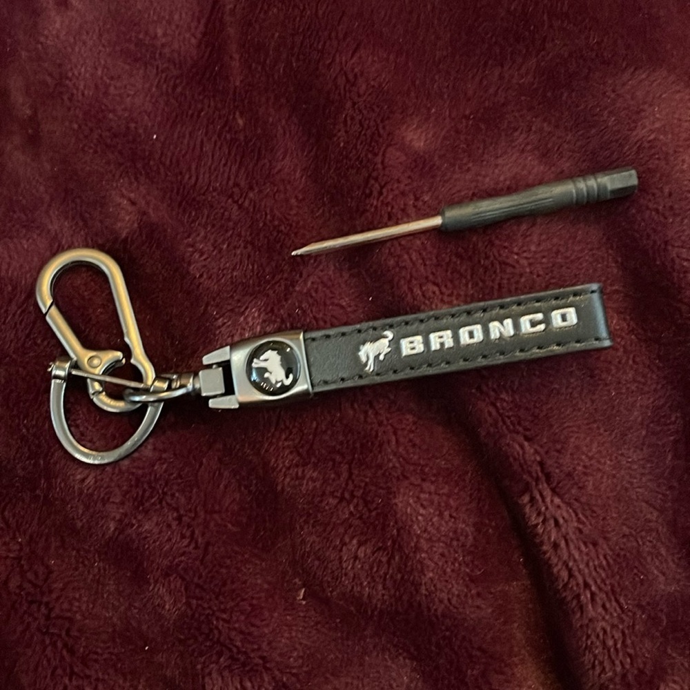 New Bronco keychain and mini screwdriver